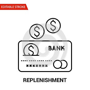 Replenishment Icon. Thin Line Vector Illustration