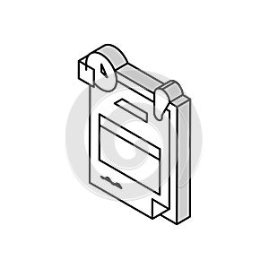 replenishment order worksheet isometric icon vector illustration