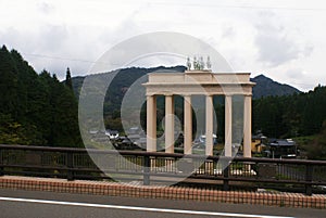 A replica of the The Brandenburg Gate in the Arita town of Japan.