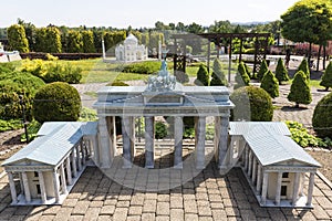 Replica of Brandenburg Gate Berlin, Germany, Miniature Park , Inwald, Poland