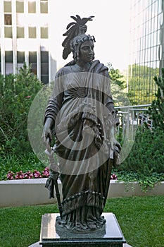 Replica of the bronze Statue of Freedom by Thomas Crawford is the crowning feature of the dome of the United States Capitol photo