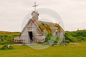 Replica Church in Viking Village in Newfoundland