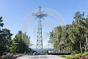 A replica of the cross of Giewont. photo