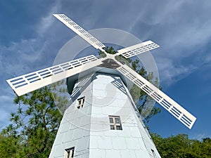 Replica of the Dutch windmill at the entrance of Bukit Jalil Park in Kuala Lumpur.