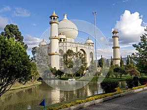 One Replica of the Indian Taj Mahal, in Jaime Duque Park, Tocancipa Biopark Wakata, Colombia photo