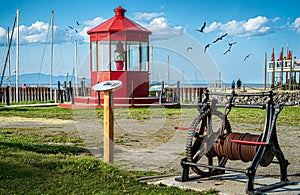 Replica of the lantern of the Pilier-de-Pierre lighthouse in Saint-Jean-Port-Joli Nautical area