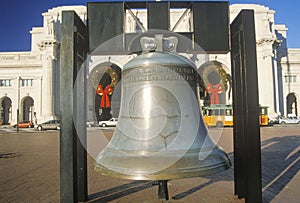 Replica of Liberty Bell, Christmastime, Union Station, Washington, D.C.