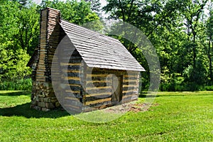 Replica Log Cabin â€“ Explore Park, Roanoke, Virginia, USA