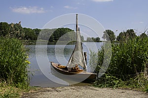 replica of old sailing boat from 1916