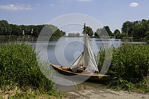 replica of old sailing boat from 1916