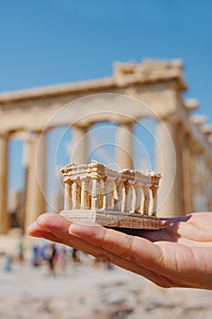 Replica of Parthenon, in the Acropolis of Athens, Greece