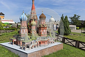 Replica of Saint Basil`s Cathedral Moscow, Russia, Miniature Park , Inwald, Poland