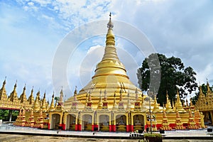 Replica of Shwedagon Pagoda at Wat Suwan Khiri