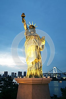 Replica of Statue of Liberty in Tokyo, Japan