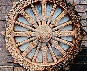 Replica of stone wheel of Konark photo