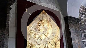 Replica of Sun Disk from the Temple of the Sun, Koricancha, Peru.