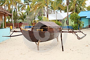Replica of traditional Papuan boat