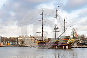 Replica of VOC Ship Amsterdam.