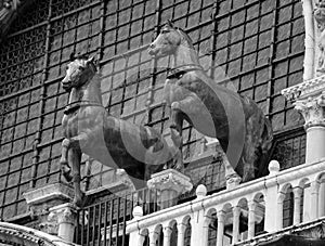 Replicas of the Horses of Saint Mark as the Triumphal Quadriga,