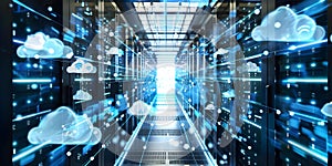 Replicating Data Across Cloud Servers for Redundancy and Efficiency. Concept Data Replication, photo