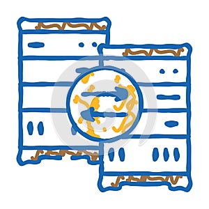 replication database icon doodle illustration photo