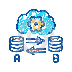 replication database icon doodle illustration photo