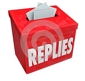 Replies Box Collecting Responses Suggestions Feedback photo