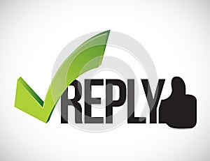 Reply approved concept illustration graphic