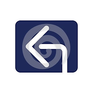 Reply arrow black glyph ui icon