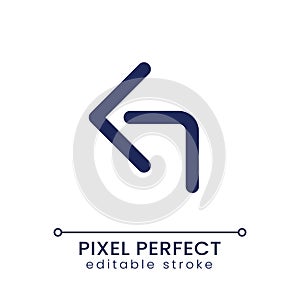 Reply arrow pixel perfect linear ui icon