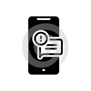 Black solid icon for Reply, notification and inbox