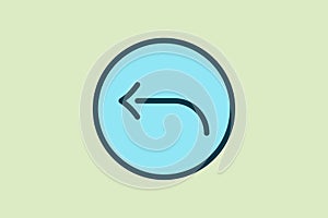 Reply icon. icon related to UI elements. suitable for web site, app, user interfaces,element, printable etc. flat line icon style