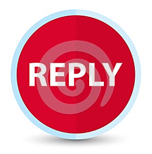 Reply flat prime red round button