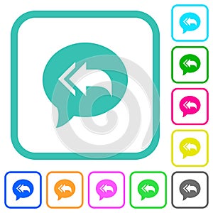 Reply to all recipients vivid colored flat icons