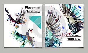 Report brochure flyer design template vector cover presentation