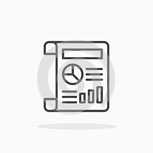 Report icon outline style