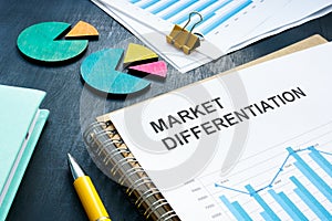 Report about market differentiation with charts and graphs.