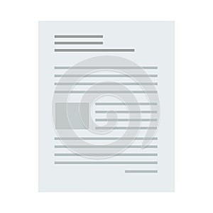 Report on sheet of paper vector icon flat isolated