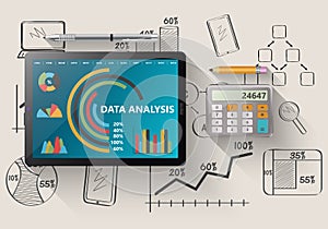 Report statistics concept