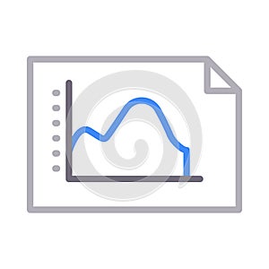 report vector color line icon