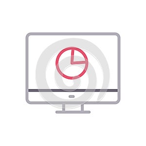 Report vector color line icon