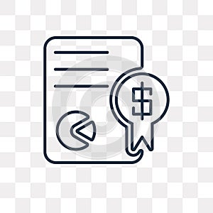 Report vector icon isolated on transparent background, linear Re