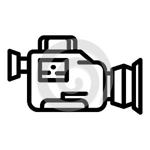 Reportage camera icon, outline style