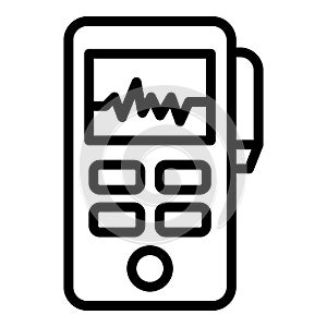 Reportage dictaphone icon, outline style