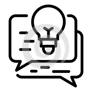 Reportage idea chat icon, outline style