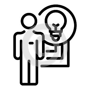 Reportage idea icon, outline style