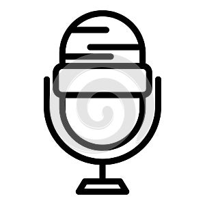 Reportage studio microphone icon, outline style