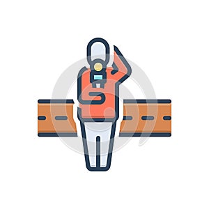 Color illustration icon for Reporter, press and newsman photo