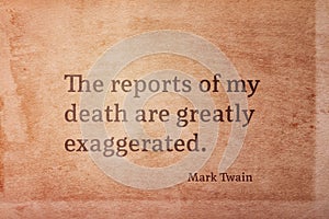 Death report Twain photo