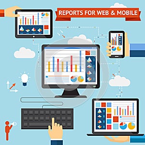 Reports for web and mobile photo